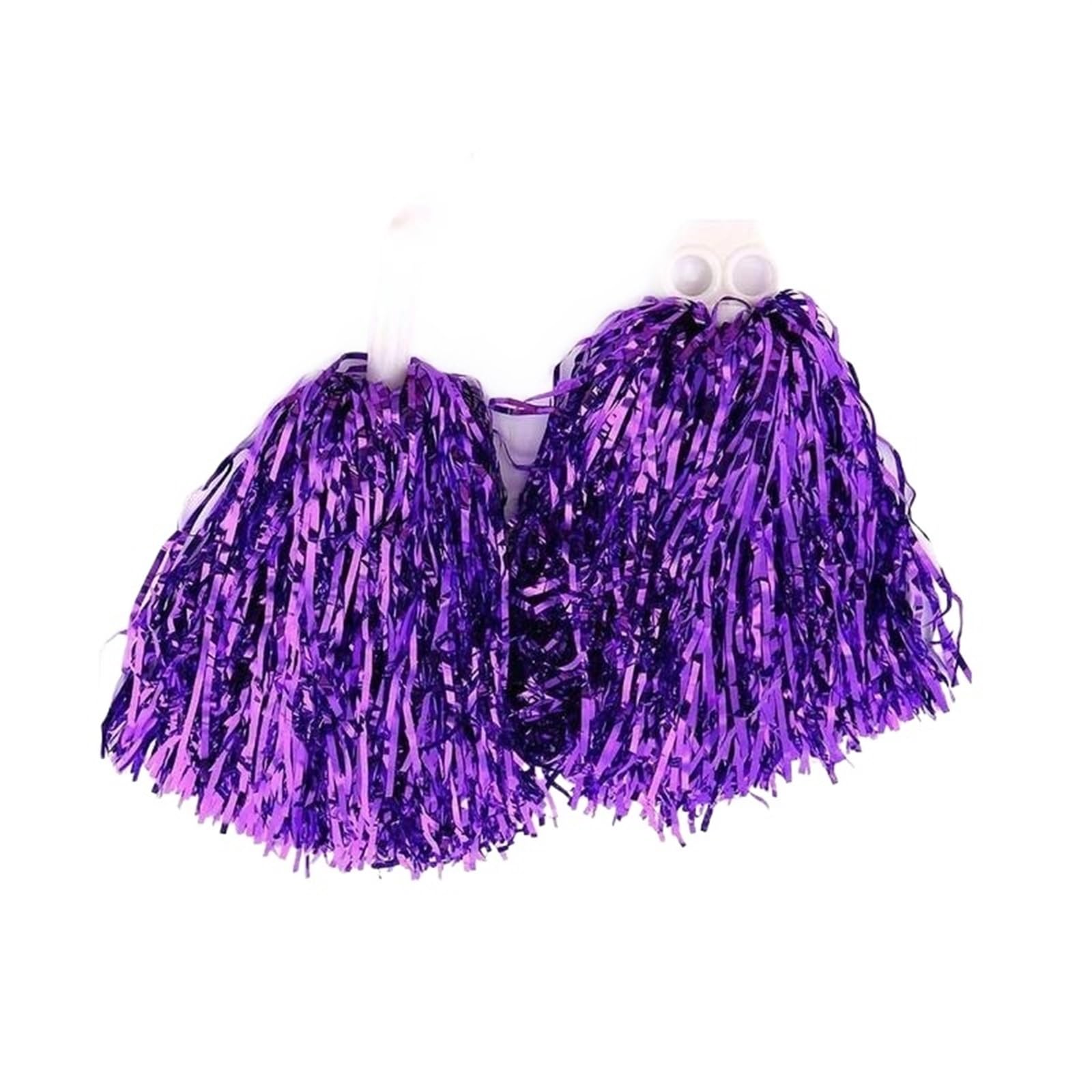 ZWCSHUU Cheerleader Pom Poms 2pcs Cheer Dance Sport Competition Cheerleading Pom Poms Plastic Cheerleader Pompoms For Girl(Purple)