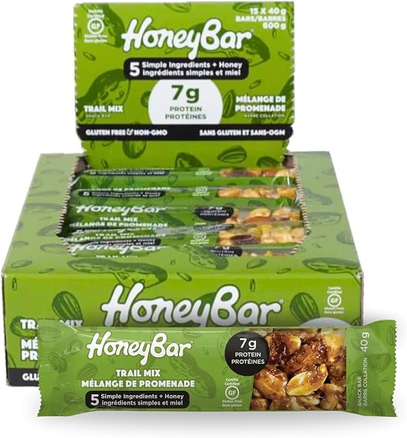 HoneyBar Snack Bars, Trail Mix, 15 x 40g bar (Case Pack)