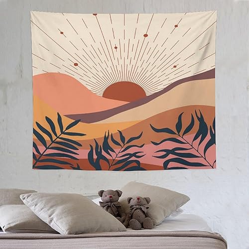 Miniatura 124 de Tapiz floral retro de los años 60 y 70, diseño hippie de primavera Groovy Flower Power Flower Boho para colgar en la pared, arte neutro para Hippie