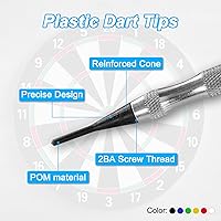 Vista 5 de PATIKIL Puntas de dardo plásticas 2BA Hilo Suave Punta Suave Punta de Dardos Plástico Punta Suave