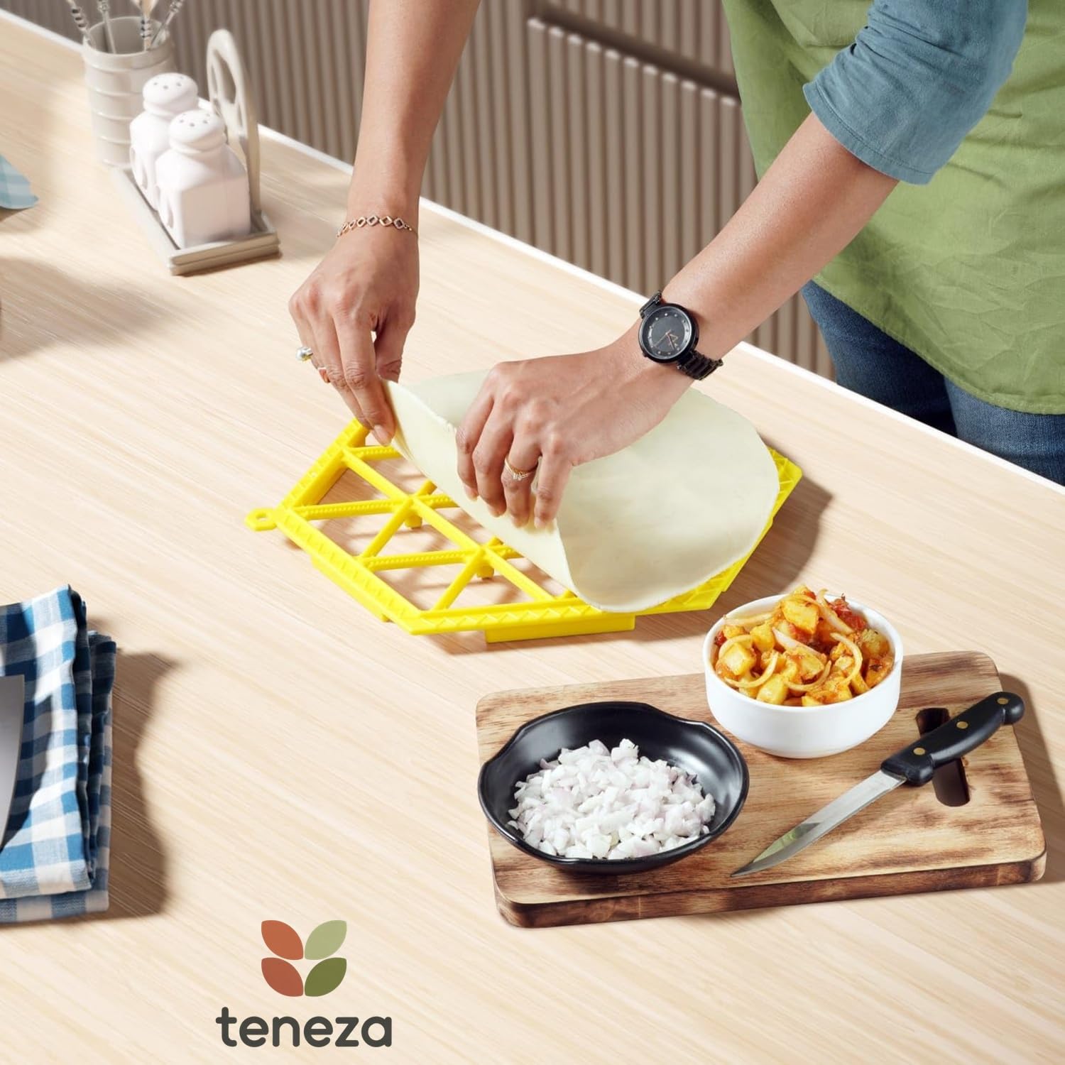 Teneza Samosa Maker Tray 24 Mini Samosas - Quick & Easy Samosa Mould | Durable, BPA-Free Food-Grade Plastic | Perfect for Parties & Snacks | Dishwasher Safe Kitchen Tool | (Red) 4