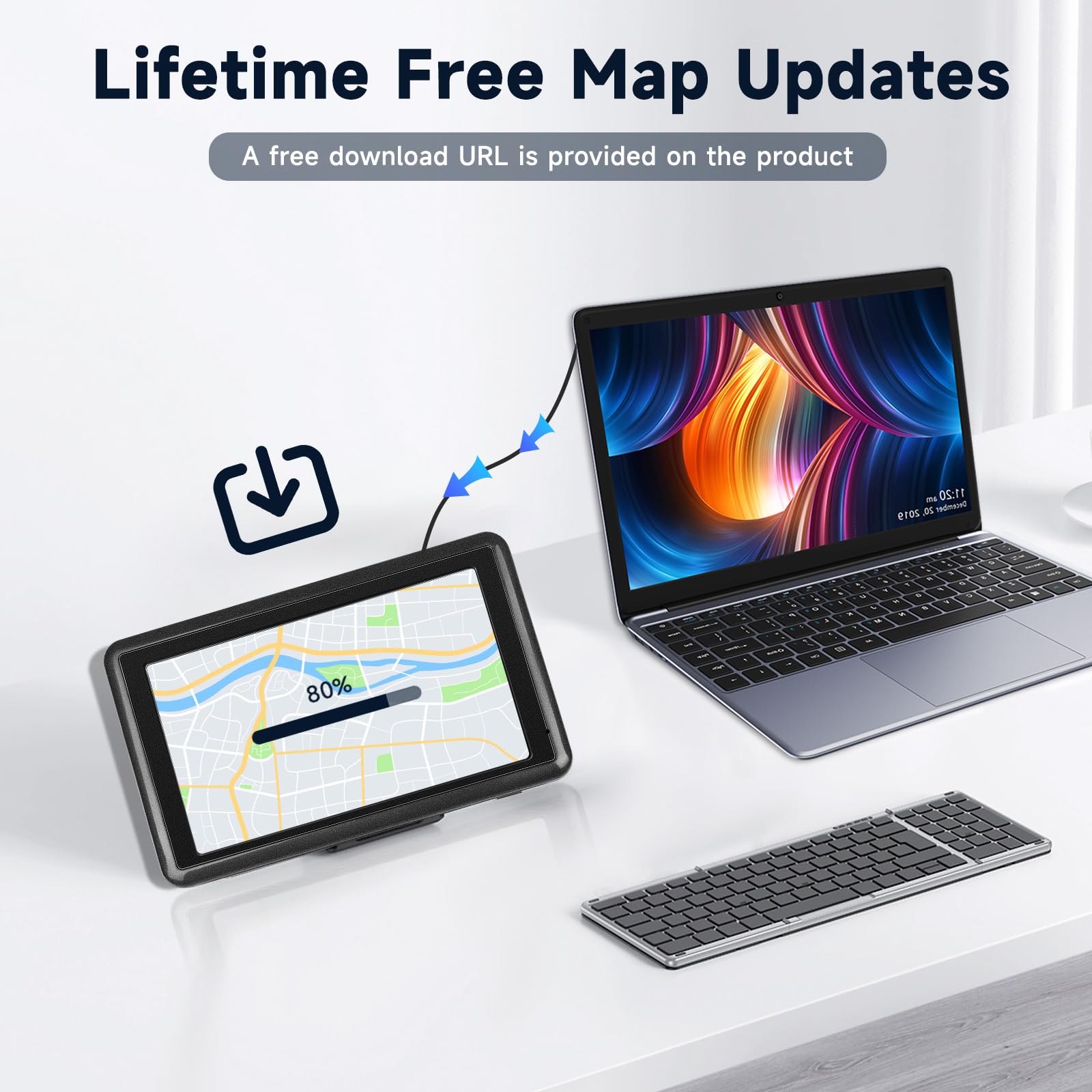 5 Inch Car Sat Nav, Touch Screen GPS Navigator for Car, Truck, HGV, RV with 2025 UK Maps, Lifetime Free Updates, Satnav Support Postcode Search, Voice Guidance, Lane Guidance Assist, POI — view 5