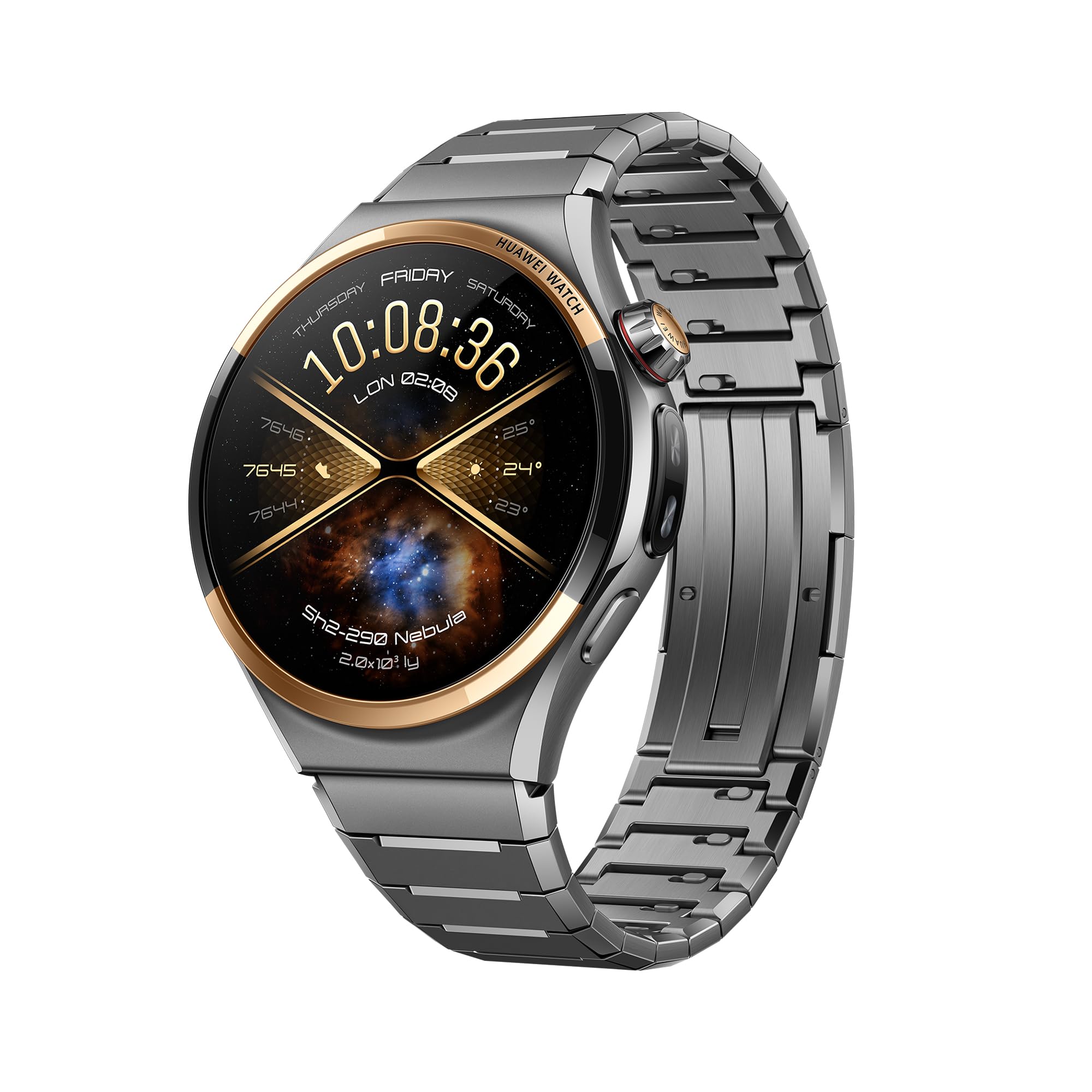 HUAWEI WATCH 6 Pro 46mm Smartwatch, eSIM, NFC, GPS, iOS, Space Edition | Lega di titanio, Ceramica Nanotecnologica, Monitoraggio della Salute con X-TAP, 3.500 nit, Modalità Sportive Avanzate,