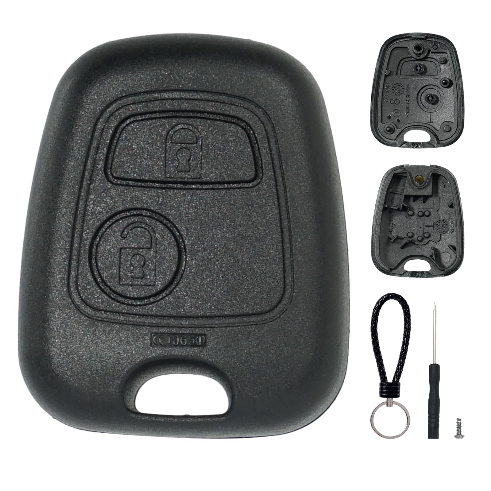 SUPALAND Guscio Chiave di Ricambio a 2 Tasti Per Citroen C1 C2 C3 C4 C5 Peugeot 106 107 206 207 208 307 407 806