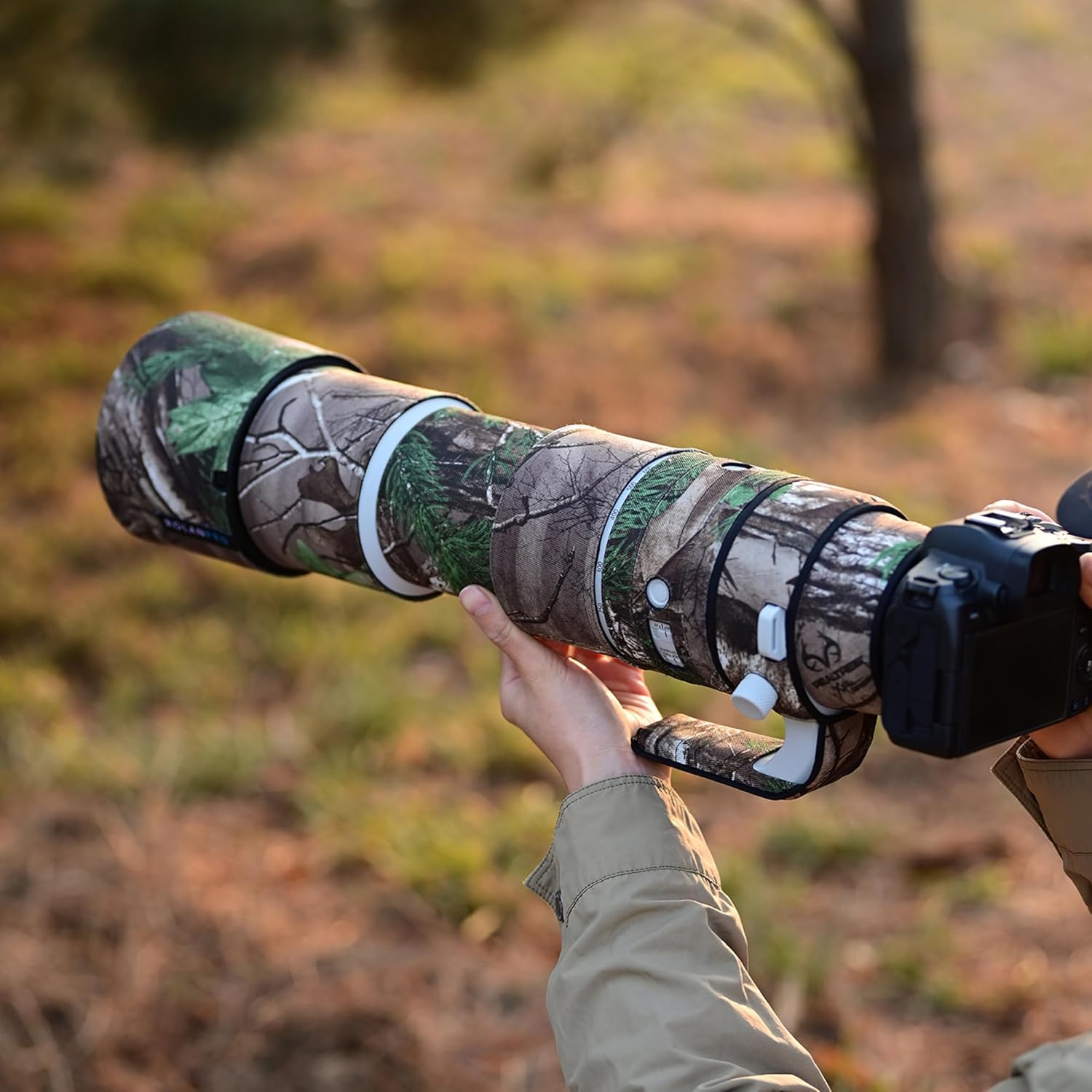 ROLANPRO Waterproof Lens Cover for Canon RF 200-800mm F6.3-9 is USM Camouflage Rain Cover-#16 Jungle Waterproof