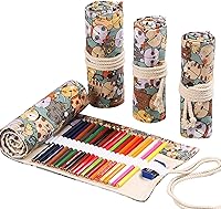 Vista 10 de DIYOMR Funda enrollable para lápices de 24/36/72 ranuras, lápices de colores para artistas, bolsa enrollable para lápices de dibujo, pinceles
