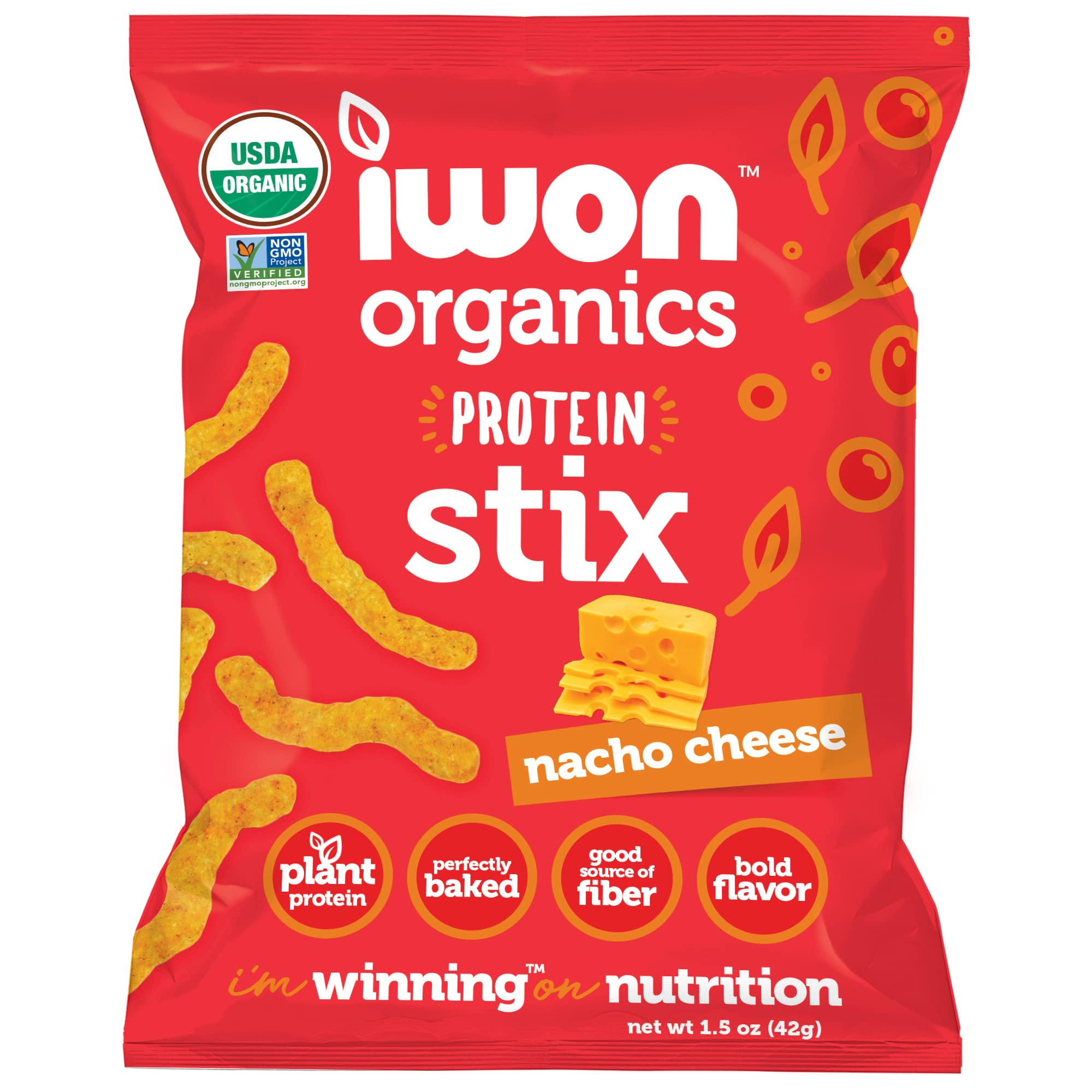 IWON OrganicsNacho Cheese Protein Stix 8 x 42 g