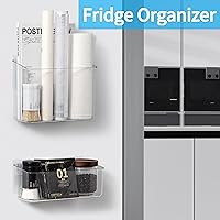 Vista 3 de Organizador de almacenamiento de montaje adhesivo, organizador de plástico para puerta de armario, organización de pared de despensa, organizador