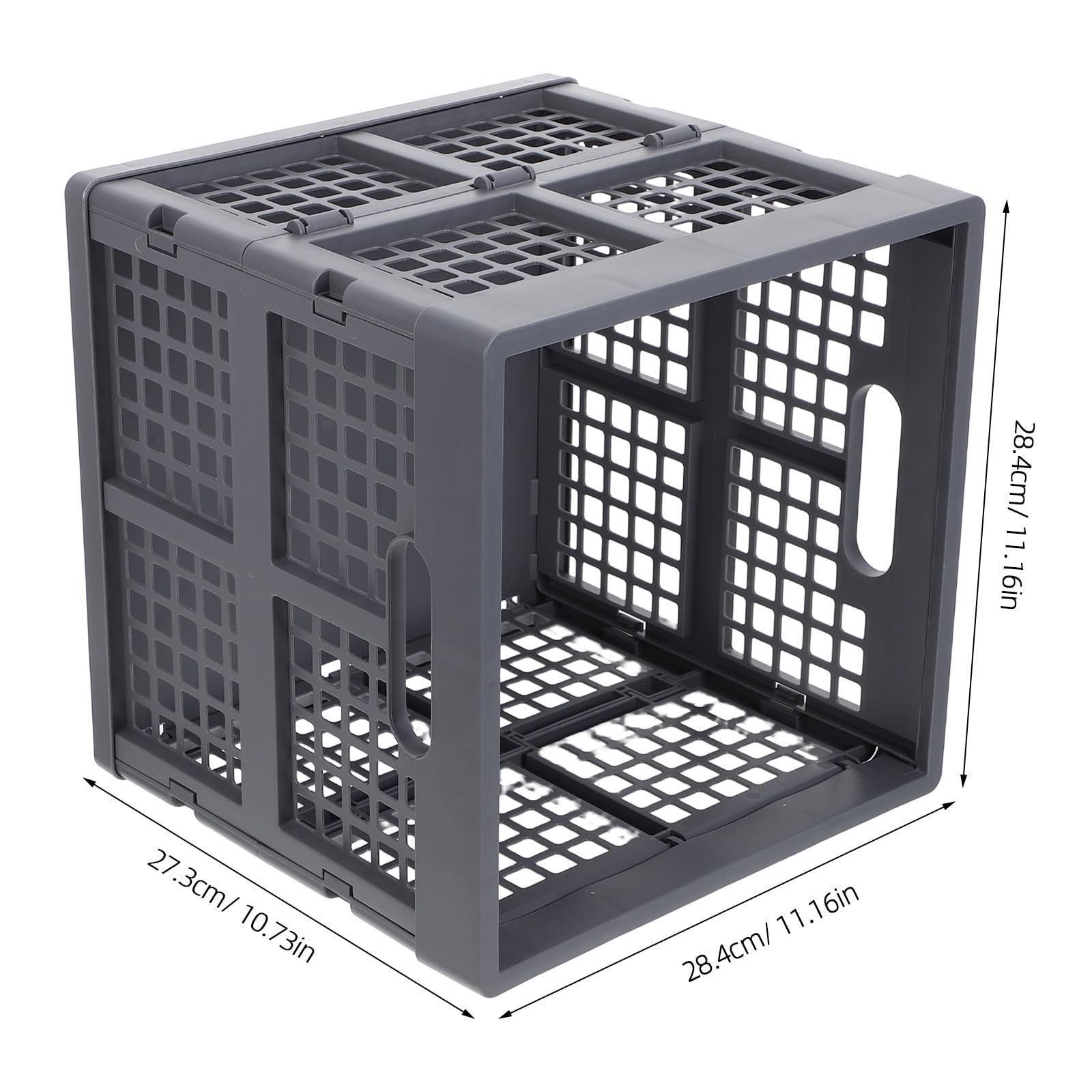 Cajas plegables: Bolsa de compras plegable, resistente, con capacidad de 14,26 cuartos de galón para acampar y almacenamiento en el hogar, organización de maleteros y mudanzas (gris).