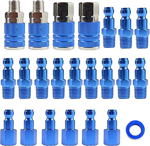 23 unids 1/4 "NPT manguera de aire de montaje I/M estilo universal acoplador de aire y enchufe kit de conector de compresor de aire conjunto de