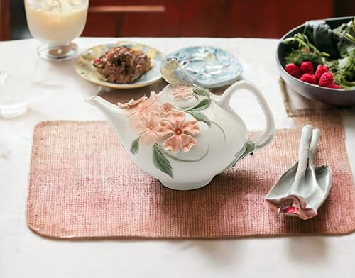 Miniatura 2 de 20906 Tetera de porcelana fina Bluebird Apple Blossom, 8-1/2" L