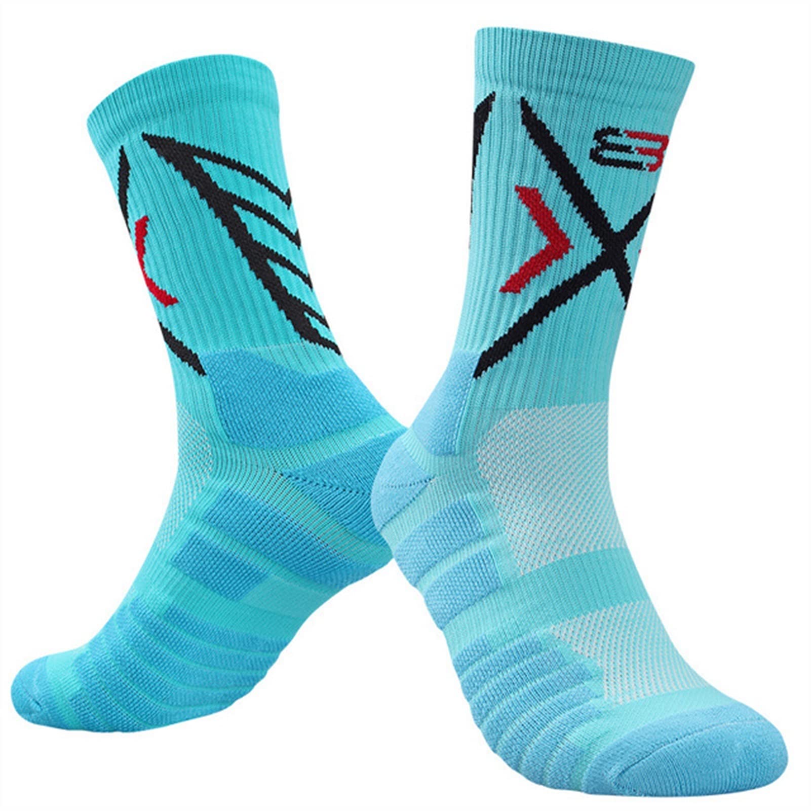 Calcetines de Baloncesto for Hombre Calcetines de Ciclismo de Tubo Medio Grueso Toalla de Fondo en el Exterior Running Calcetines Deportivos (3 Pares) Calcetines de Ciclismo