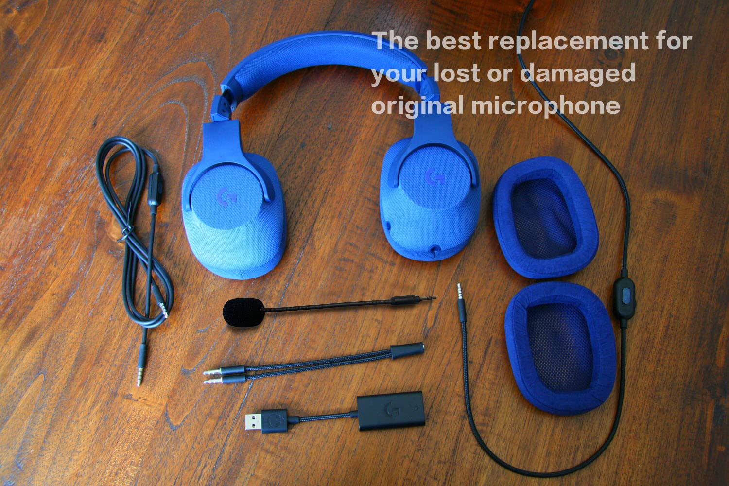 Accessoire Gaming Câble Amovible G Pro X Pour Casque Logitech G Pro/G433/ G233 - Nylon Tressé, Interrupteur Muet, 2m - Remplacement Cable Replacement