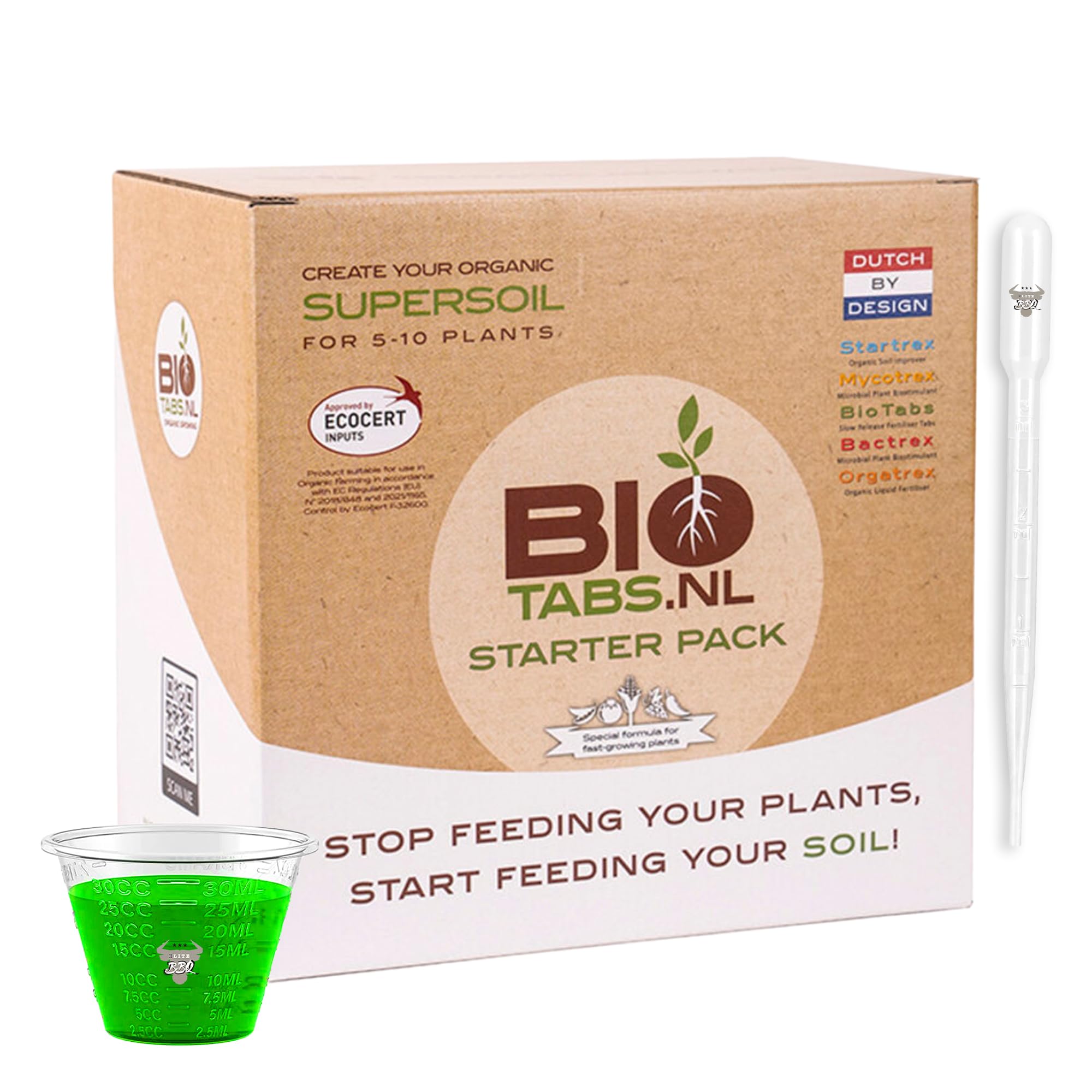 BioTabs Starterpack – Komplettes organisches Düngerset mit Pipette & Messbecher für 5–10 Pflanzen