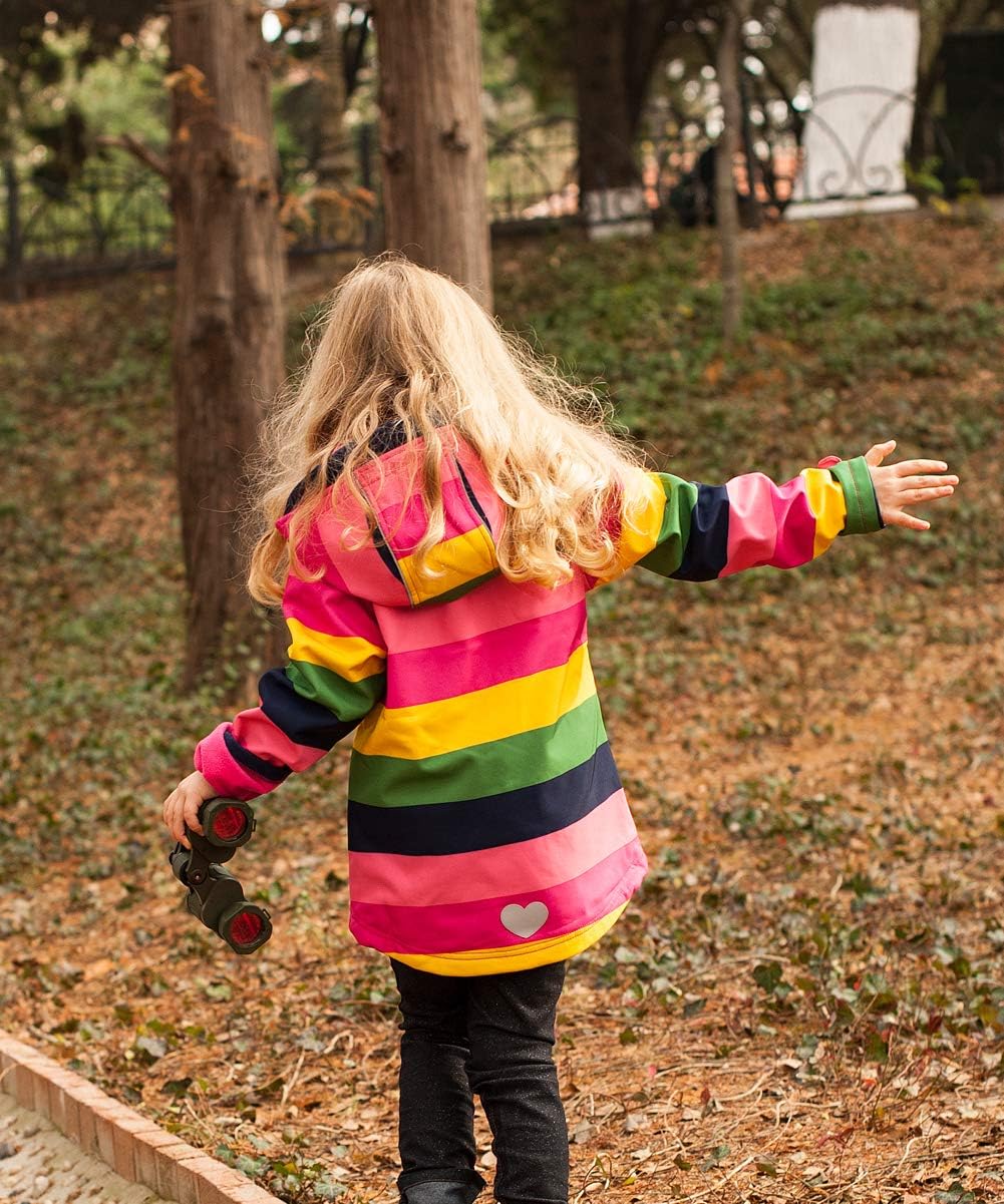 M2C Girls Hooded Fleece Lined Windproof Softshell Windbreaker Jacket