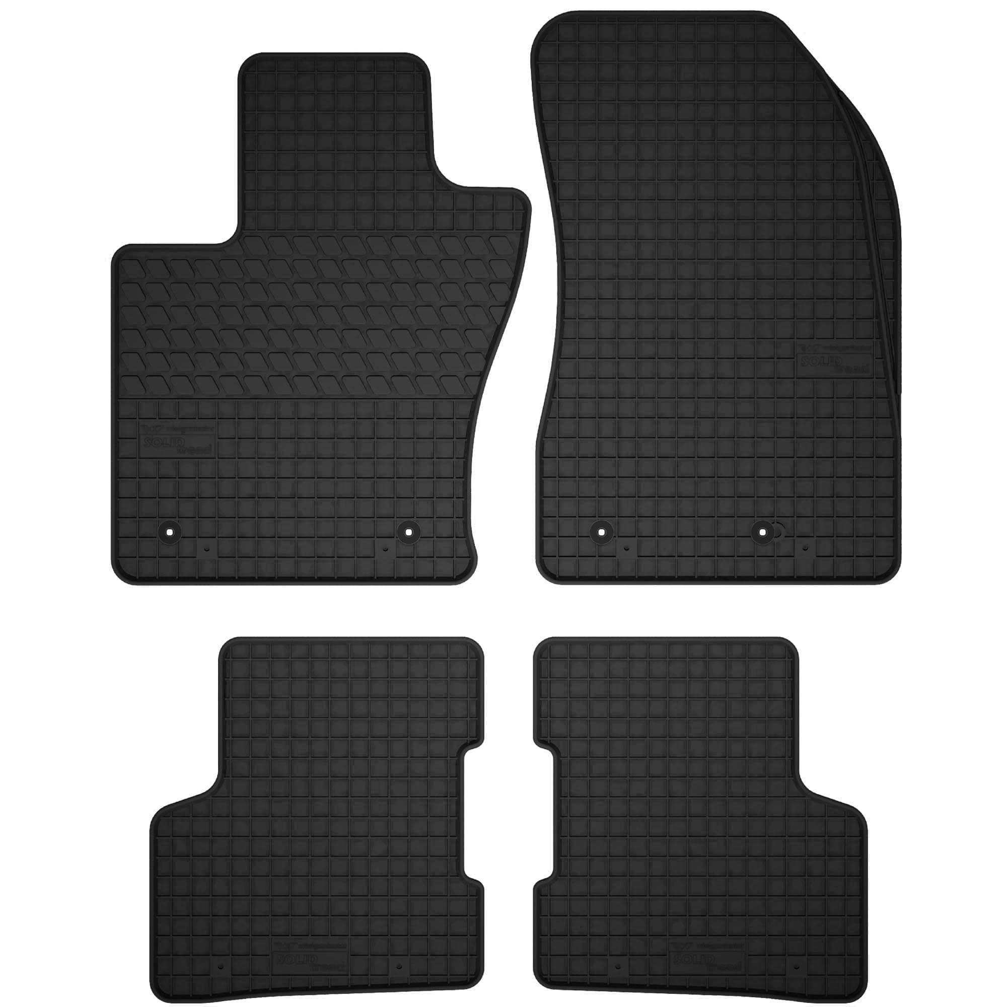 Set di Tappetini in Gomma Compatibile per Jeep Renegade FL (2018-2022) SUV neri su misura adattamento ottimale