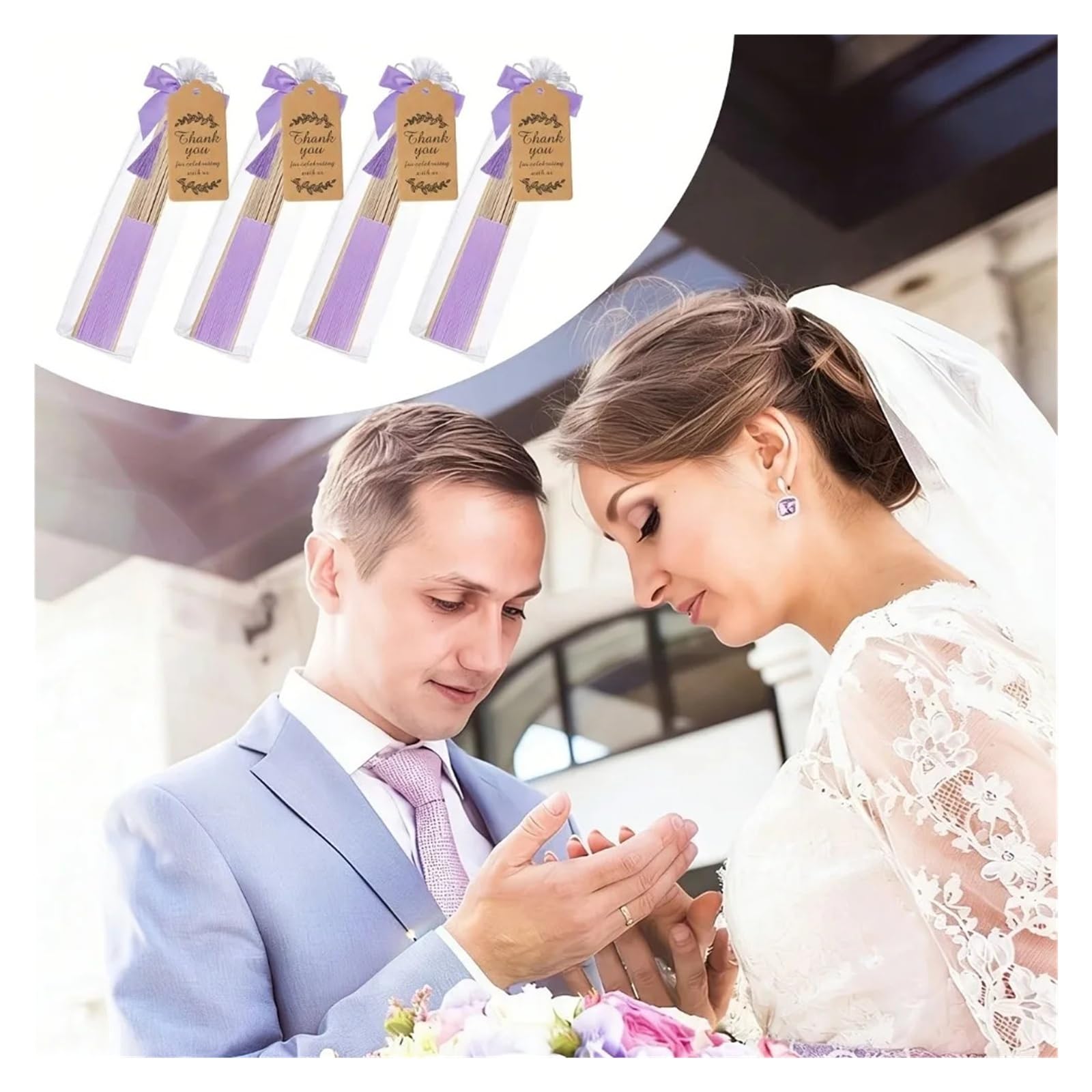 30 Stück violette Faltfächer-Quasten for Damen – Hochzeit/Braut/Party, kleines Geschenk, Hochzeitsgeschenke for Gäste Für Haushalt Wohnen
