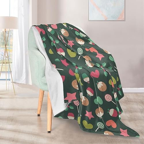 Miniatura 5 de KLL Cute Hand Drawn Christmas Elements Blankets & Throws 50x60 Inches Comfy Fall Blanket for Bedroom, Bedroom, Living Room