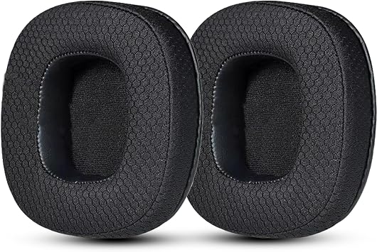 Replacement Ear Pads, Compatible with xiberia S21 PRO Headphones, Made of Soft and Breathable Football mesh Braid and Memory sea, ACCIUKs Headphone Replacement Ear pad Accessories 1 Pair Black