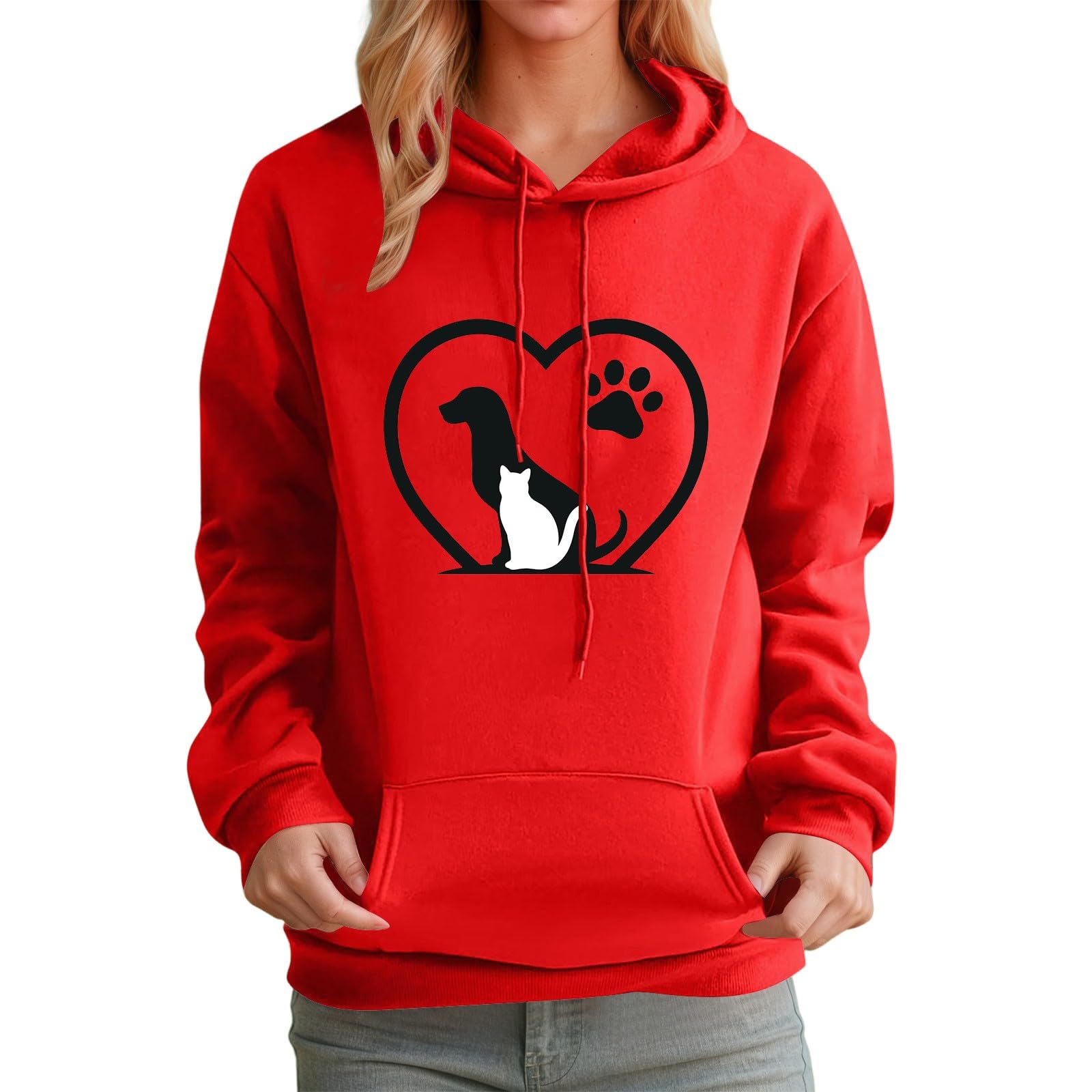 Sweat à capuche femme ample pour masquer les formes avec style - 4