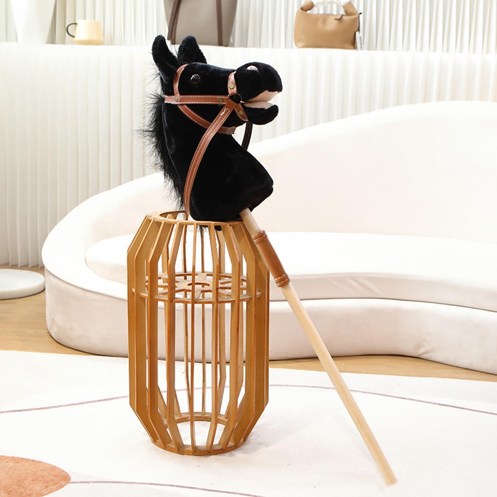 Bastone di Legno con Effetti Realistici per Il Gioco di Ruolo dei Bambini, Nero Senza Rullo