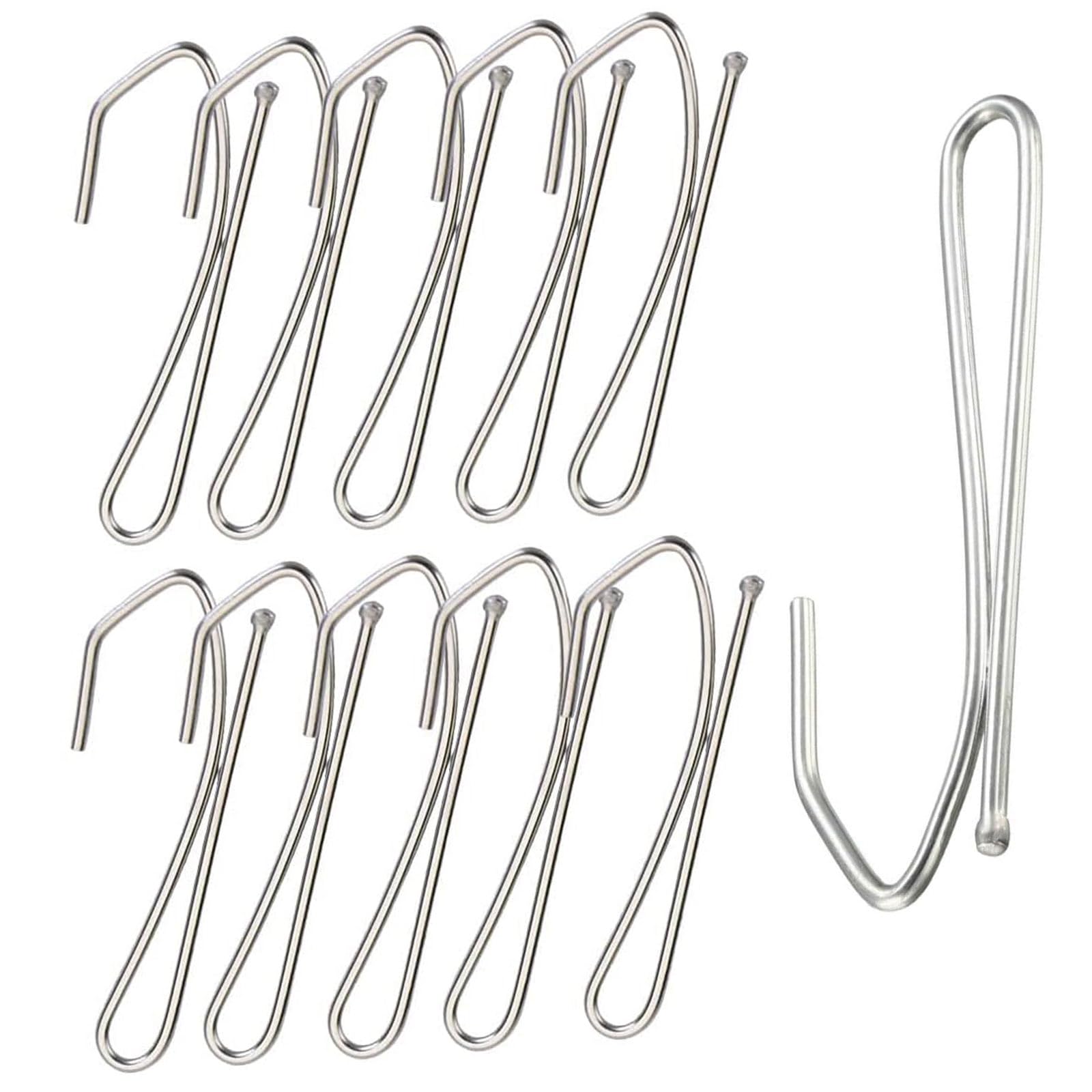 TA-VIGOR 100Pcs Metal Pinch Pleat Curtain Hooks, Silver