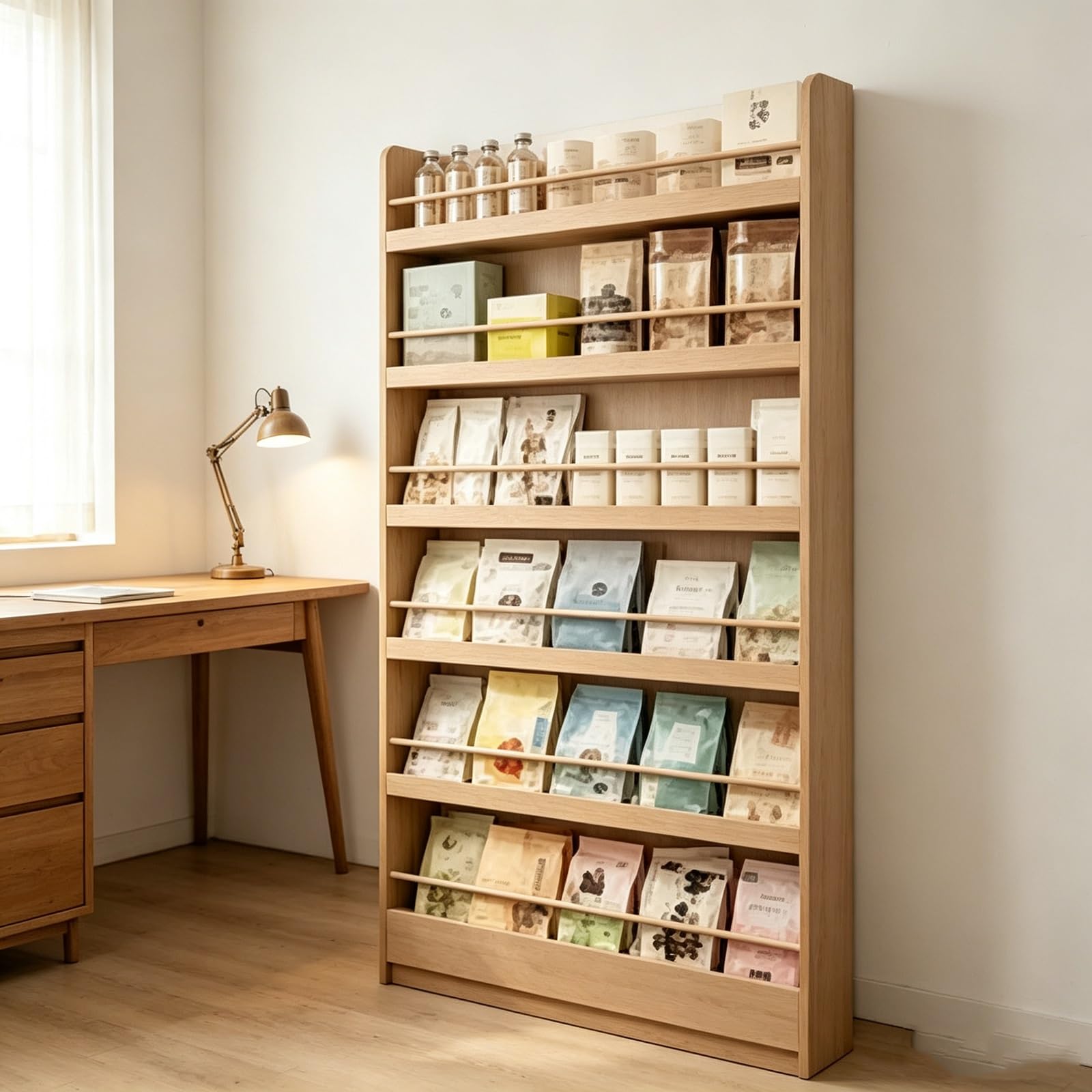 LCNDKF Angled Merchandise Storage Organizer