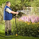 Couche de jardin 50 FT Flexible tuyau de jardin extensible avec 9 Fonction Buse de tuyau Durable 3750D et double tuyau d'eau extérieure de base de latex pour jardinage