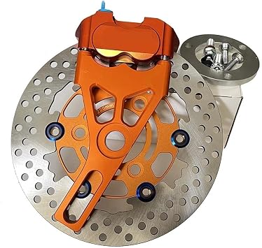 Motorcycle RPM Brake Calipers Adapter/bracket Compatible With Rear Flat Fork Brake System Compatible With Scooter Motorbike Dirt Bike ModifyOrange