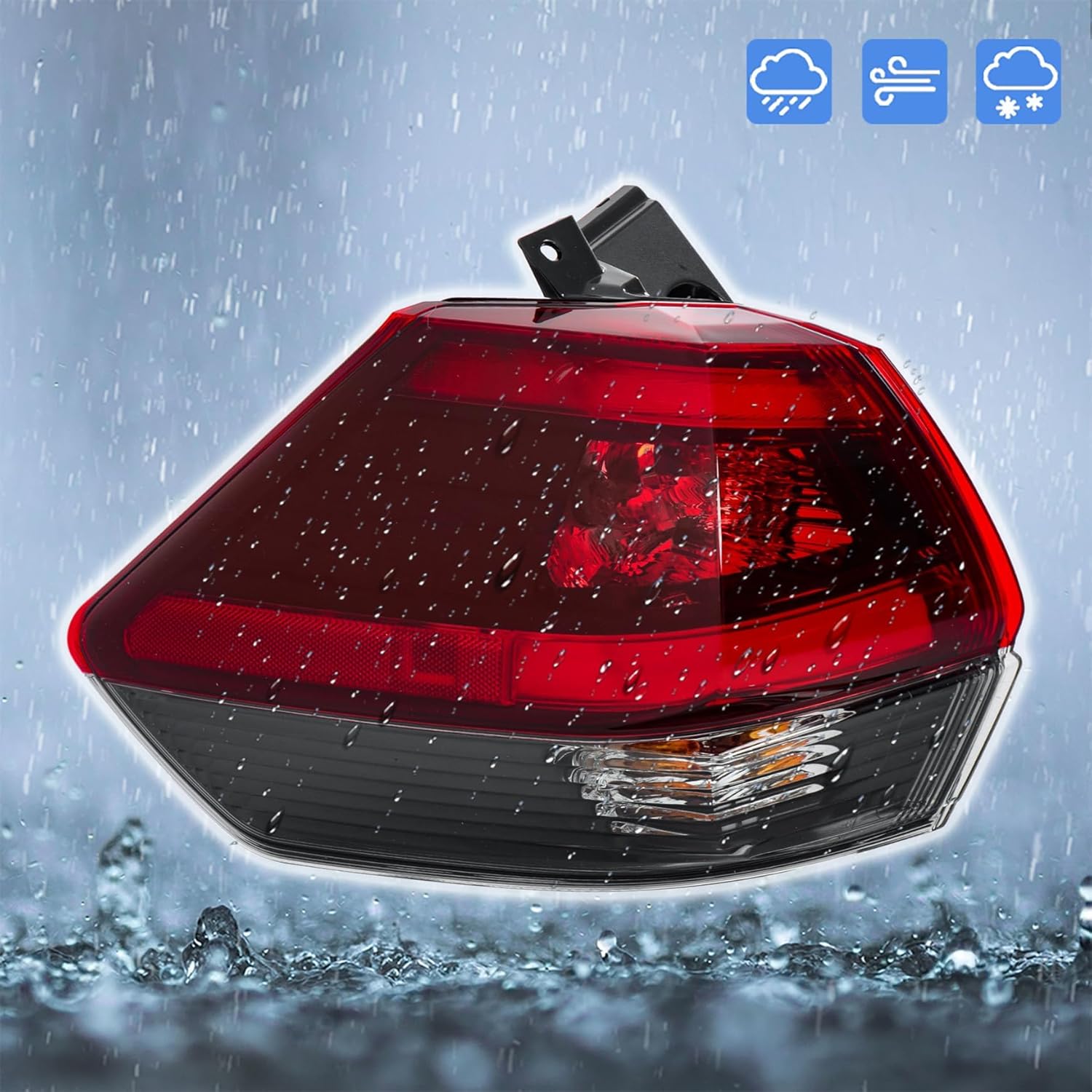 Silscvtt LH Outer Tail Light Assembly Replacement for Nissan Rogue 2017-2019 Driver Side 265556FL0A