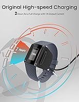 Vista 4 de Sinoacc Cargador para Fitbit Charge 4 Cable de carga USB de repuesto para Fitbit Charge 4 Pulsera de fitness de frecuencia cardíaca de 3.3 pies/3.3