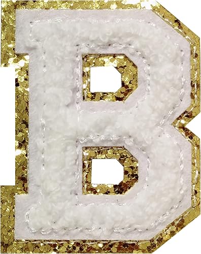 Miniatura 76 de 4 parches de letras de felpilla blanca, parches termo-adhesivas de 2.2", parches de letras de felpilla para ropa (M)