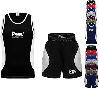PSS Ultimate Kids Boxing Uniform Set of 2 Pieces Light Weight Breathable Boxing Student Uniform for Ages 3-14 Year