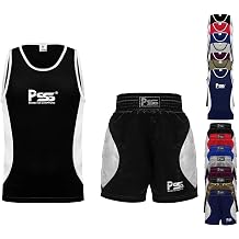 PSS Ultimate Kids Boxing Uniform Set of 2 Pieces Light Weight Breathable Boxing Student Uniform for Ages 3-14 Year