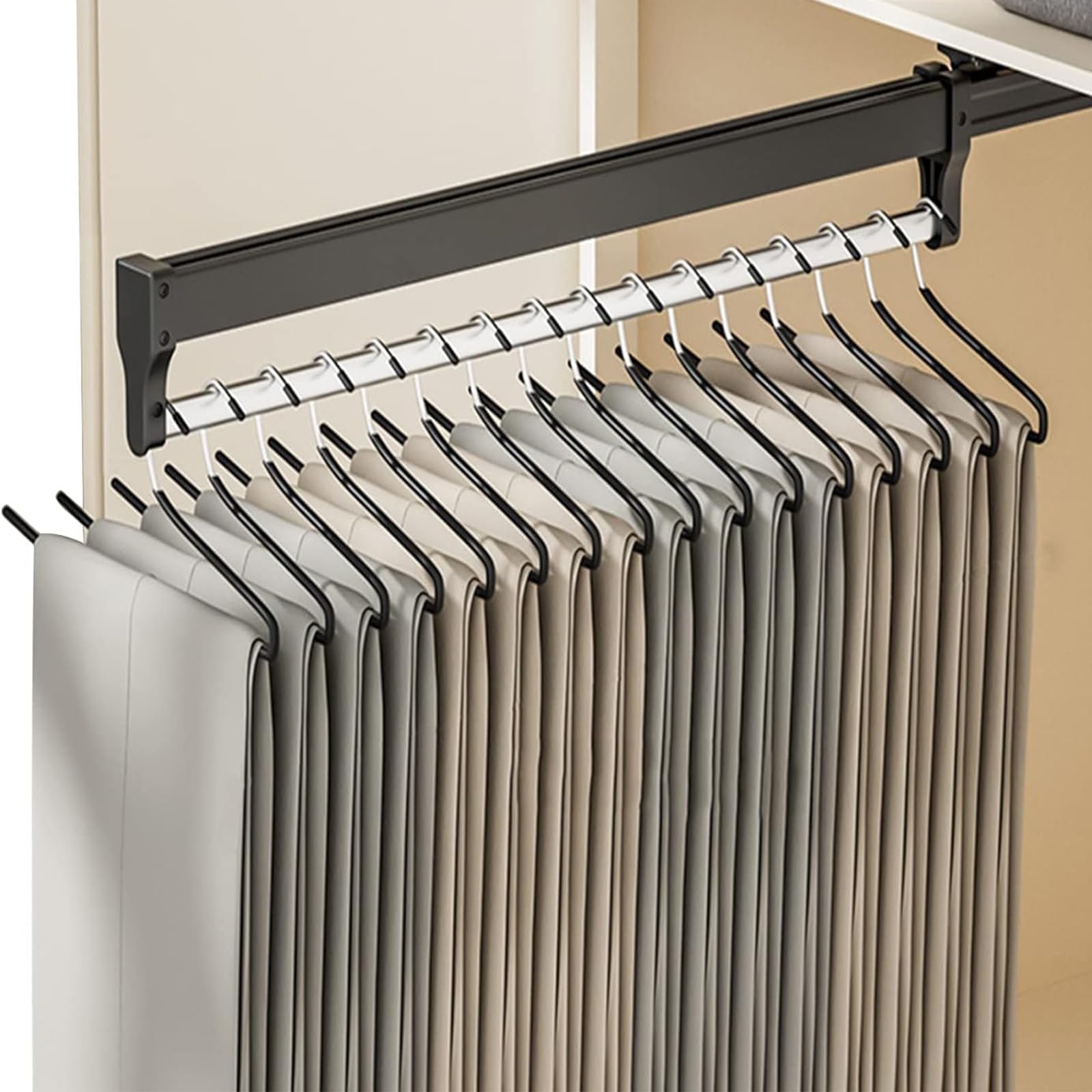 Barre de penderie coulissante de 40 cm pour dressing