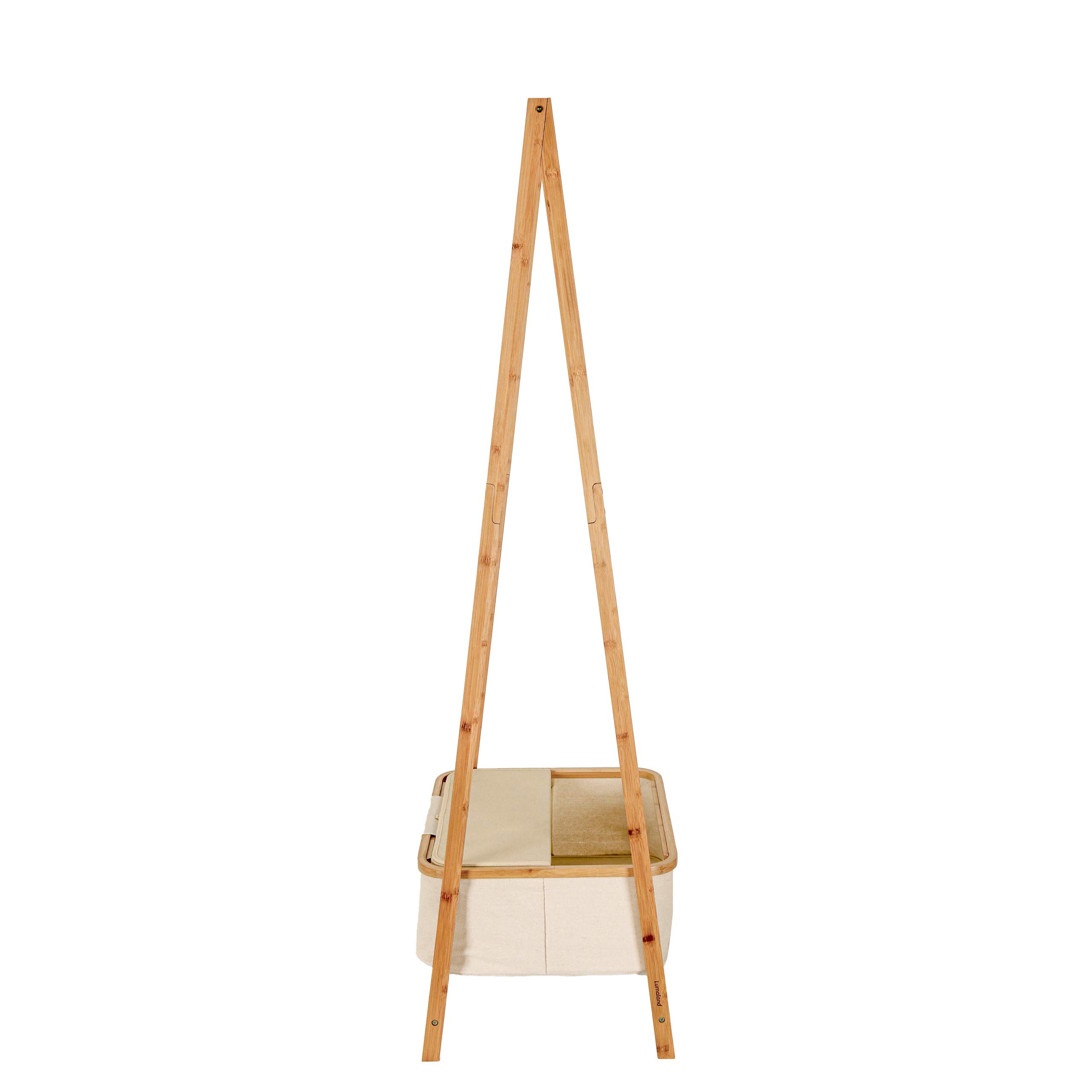 Lumaland Kleiderständer aus Bambus 159 x 60 x 45 cm Beige