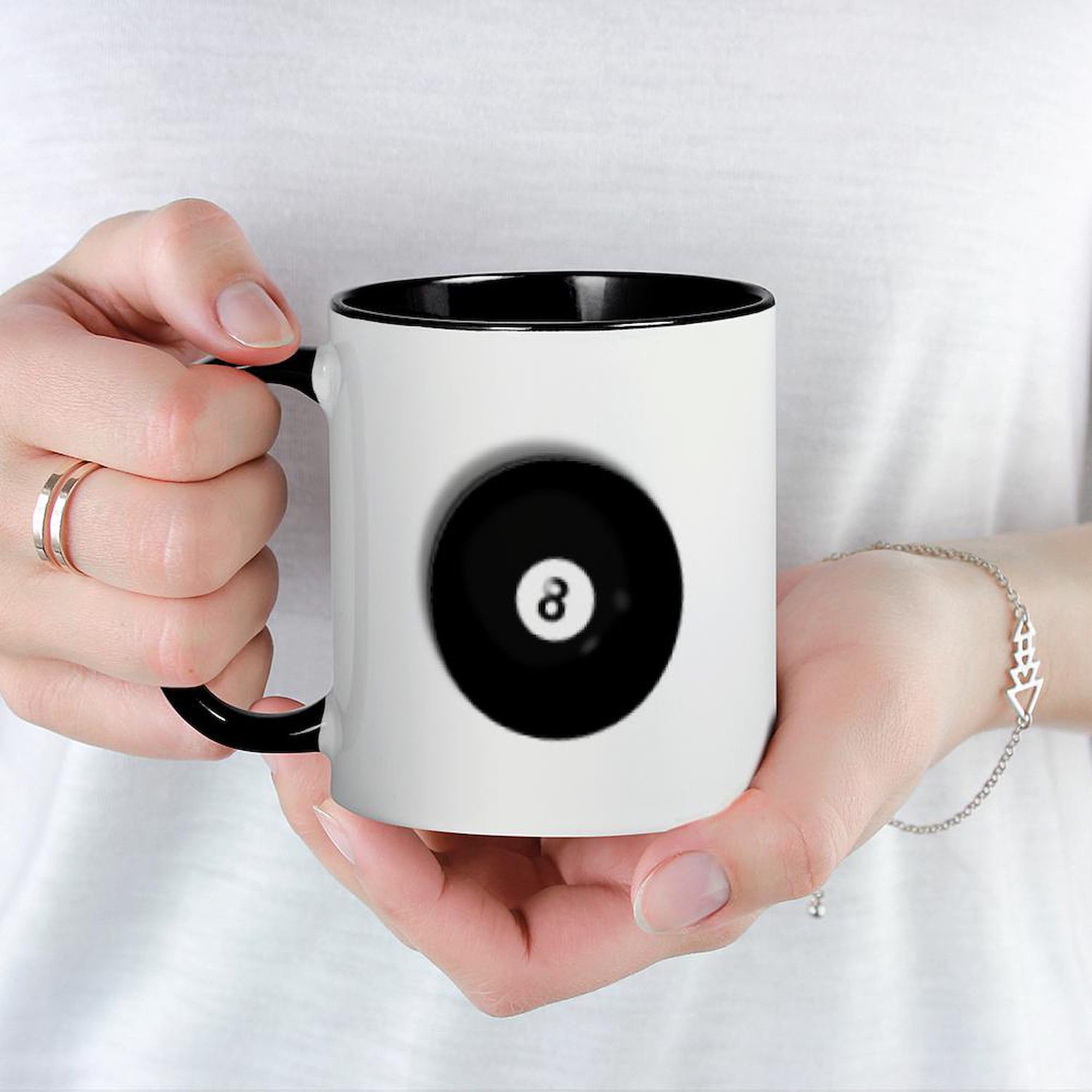 Amazon.com | CafePress 8 BALL Mug 11 oz (325 ml) Ceramic Coffee Mug: Coffee  Cups & Mugs