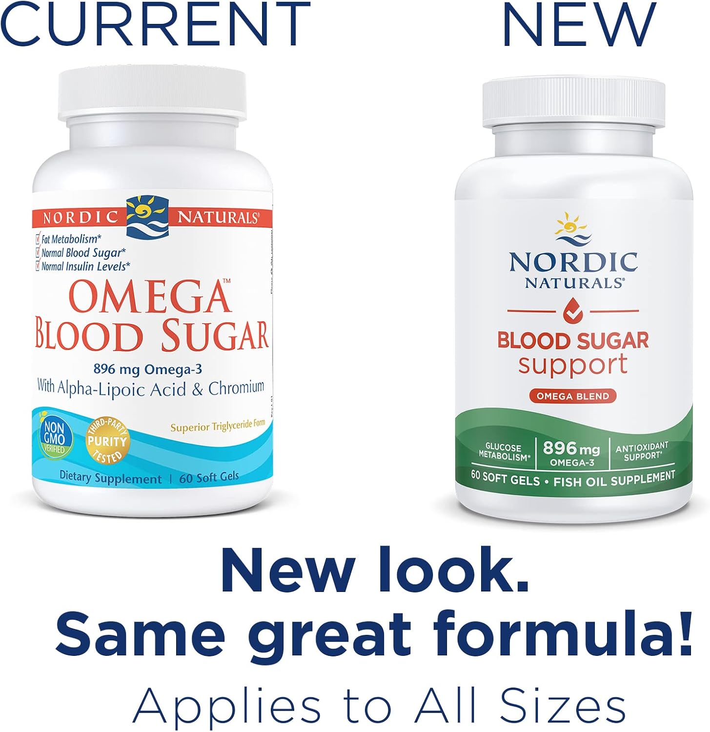Nordic Naturals Omega Blood Sugar, Lemon - 60 Soft Gels - 896 mg Omega-3 + Alpha-Lipoic Acid & Chromium - Metabolism - Non-GMO - 30 Servings