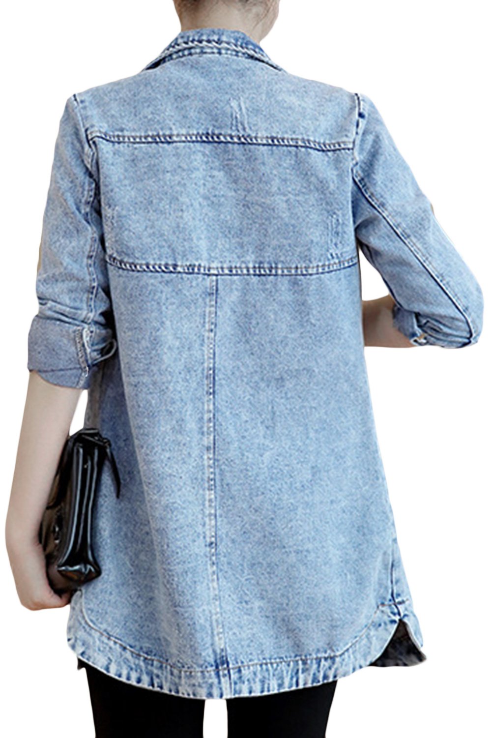 sandbank Veste en jean léger en coton denim pour femme