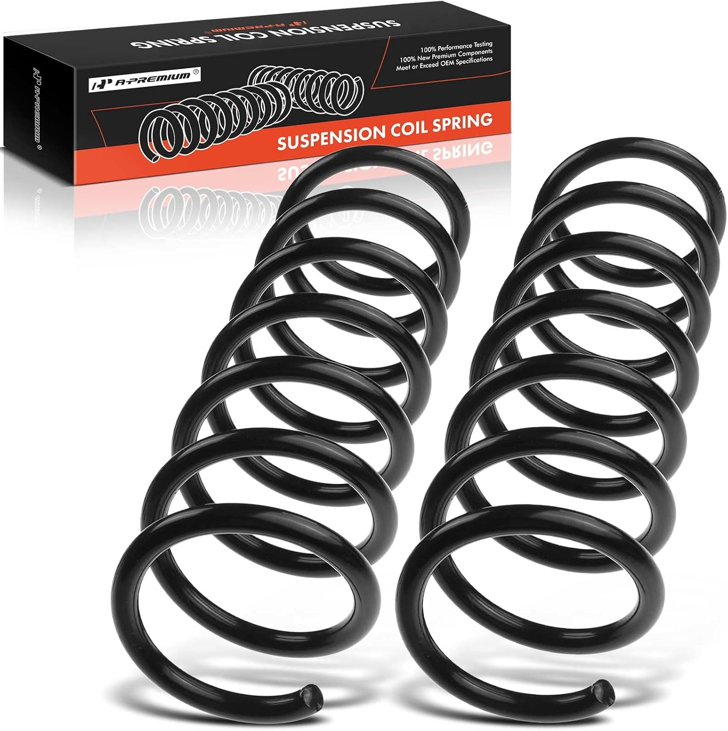 A-Premium Rear Coil Springs Compatible with Volvo V50 2005-2010, Driver and Passenger Side, 2-Pack
