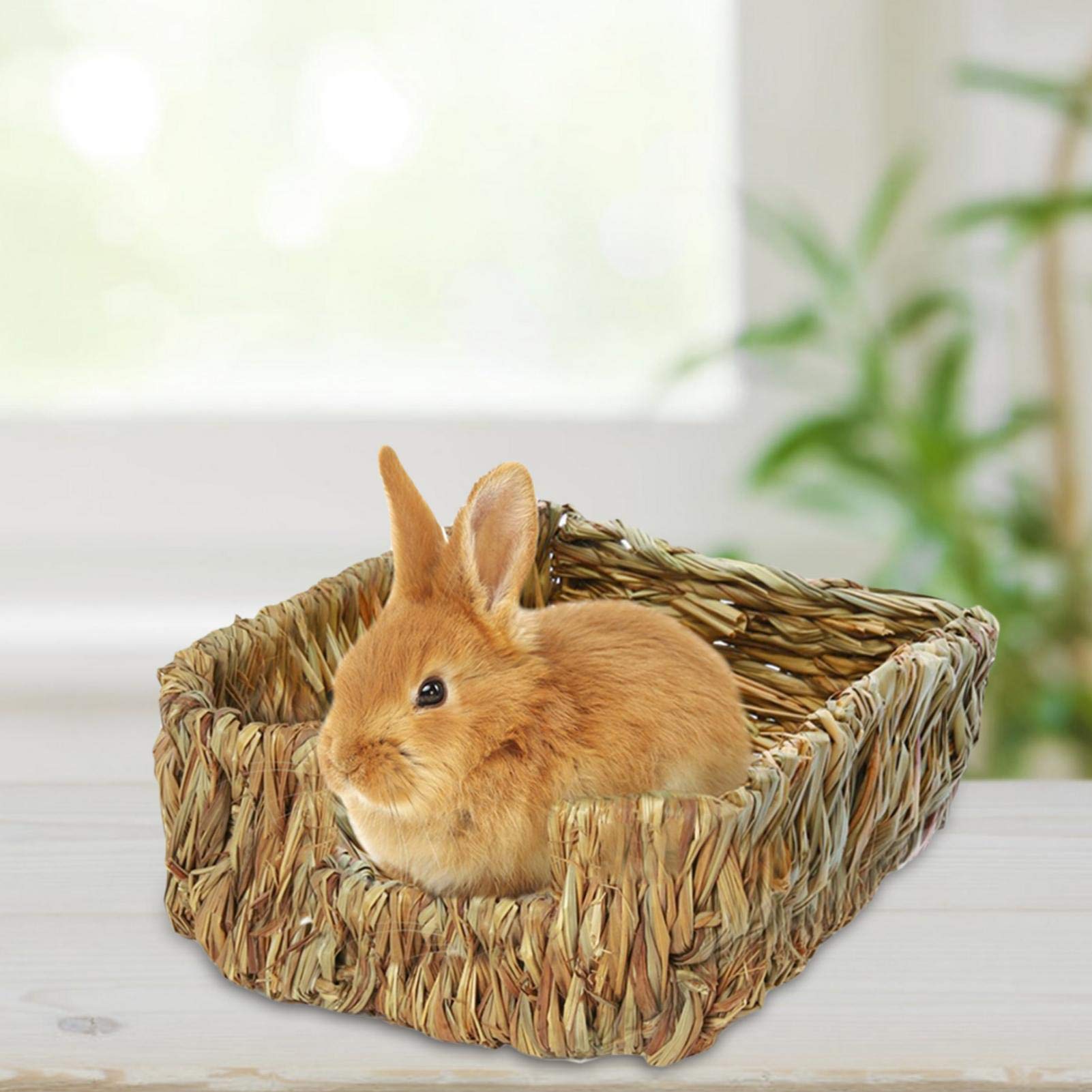 Letto In Erba Per Conigli - Casa/Nido In Paglia Naturale Per Piccoli Animali - Foto 5