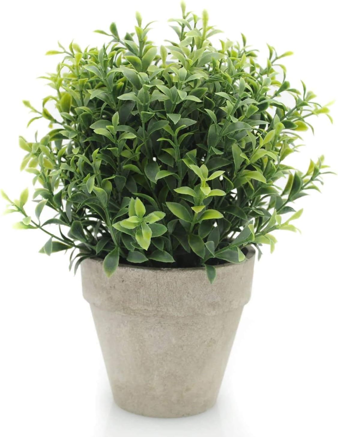 Velener Artificial Grass Faux Plants Indoor - Square Topiary Small Fake Plant for Home Decor Indoor Window Sill Plant Shelf Desk Decorations for Women Office Cubicle Sage Green Bathroom Accessories