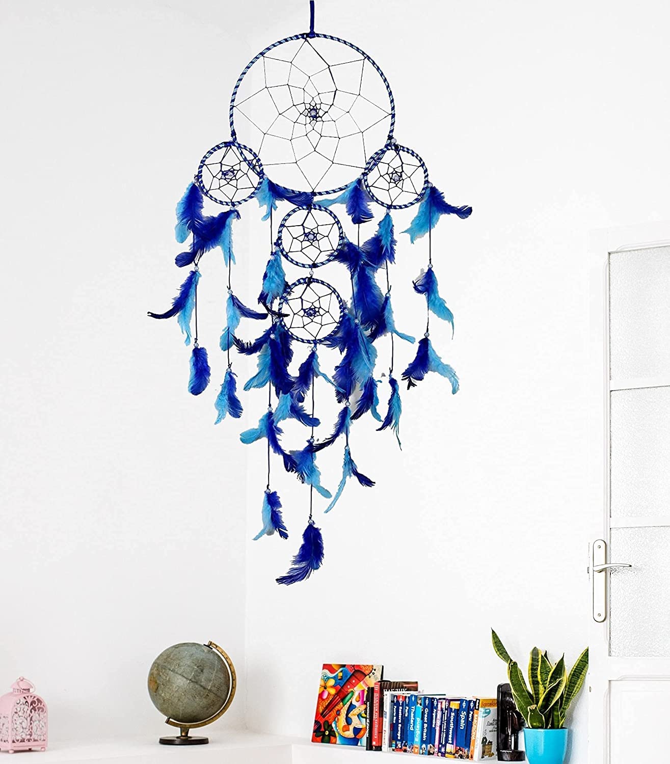 Puci Dream Catcher Wall Hanging,Dream Catcher Wall Decor, Wall Hanging for Bedroom and Living Room, Dream Catcher for Home Decoration Blue-image-16
