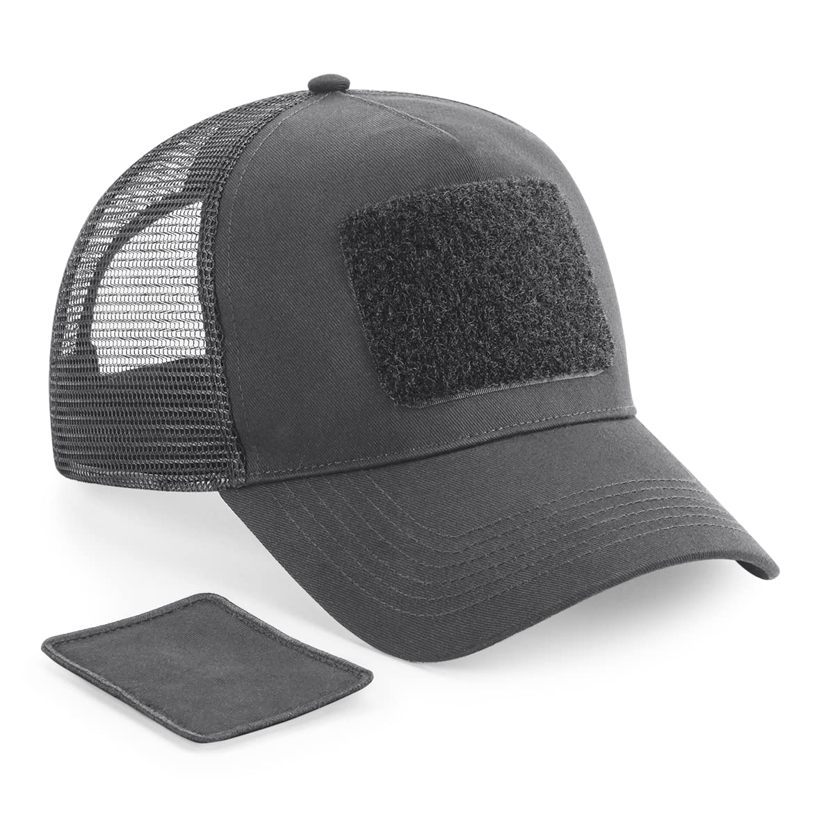 Beechfield B641 Removable Patch Snapback Trucker - Graphite Grey