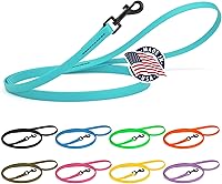 Vista 41 de Dogline Biothane - Correa impermeable para perro de nailon tejido con revestimiento resistente con herrajes negros, resistente a olores, fácil