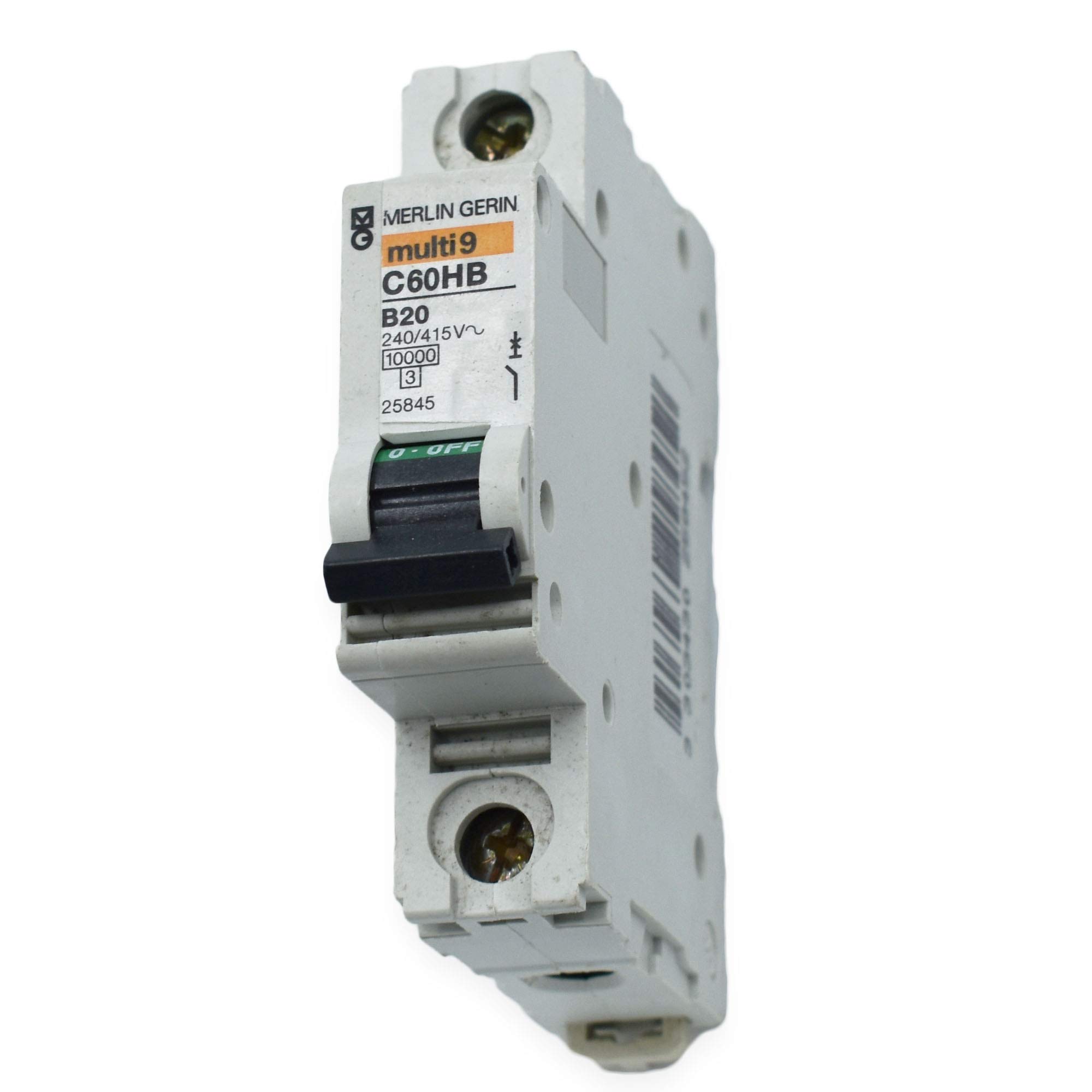 Merlin Gerin MCB 20 Amp Single Pole Breaker Type B 6A Multi9 C60HB B20
