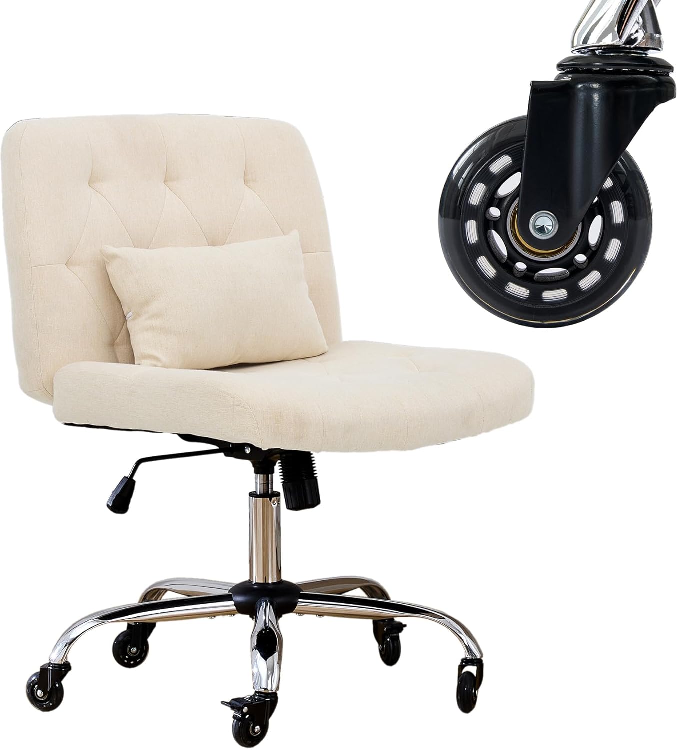 Criss Cross Chair with Rubber Wheels, Armless Office Philippines Ubuy