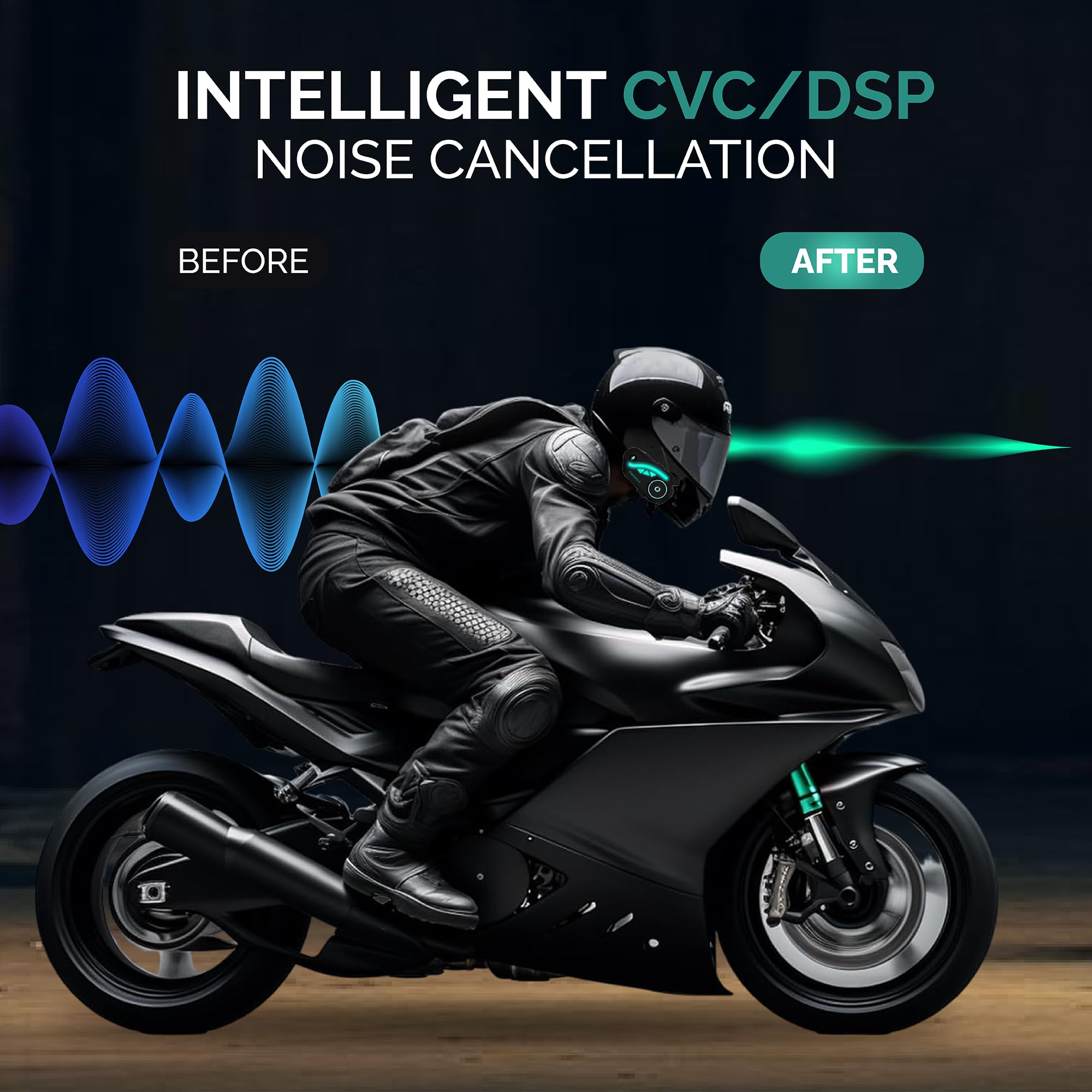 V8 Intercom Moto Système de Communication Bluetooth pour Casque de Moto Radio FM/Partage de Musique/Appel téléphonique (2 unités, Canal 2X)