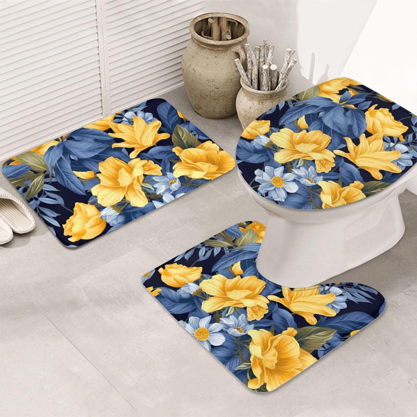 Tapis de salle de bain bleu BONDIJ pour créer une ambiance spa relaxante chez soi