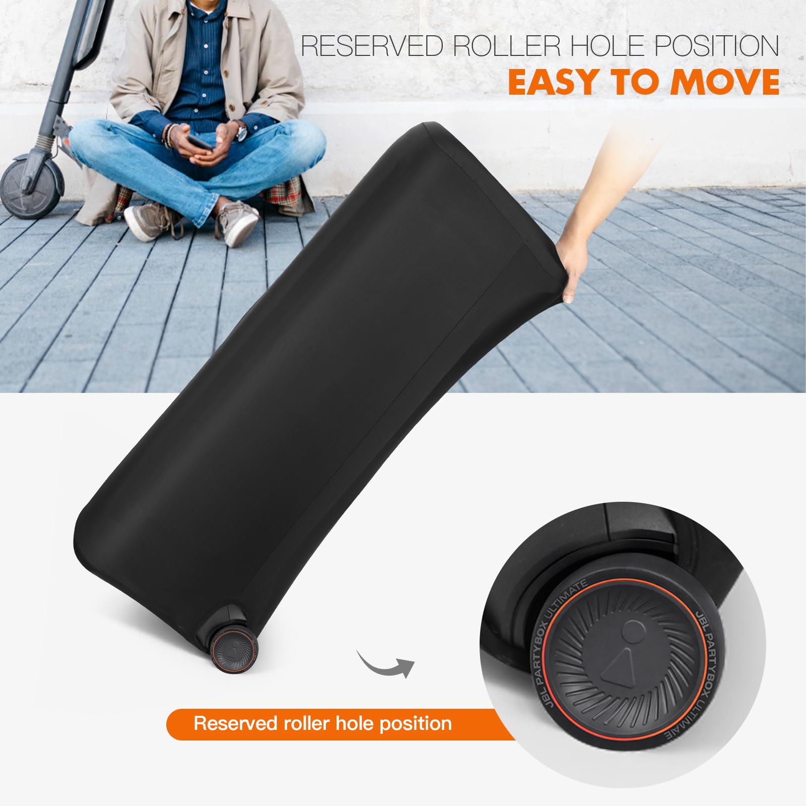 Schutzhülle für JBL PartyBox Ultimate Lautsprecher, Staubschutz Tasche Hülle mit Elastischem Band Drawstring Slip Sleeve (for JBL partybox Ultimate)